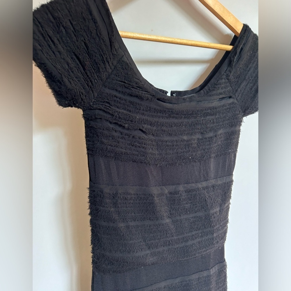 Rag & Bone Silk Raw Hem Layered Black Dress mini x small strechy - Picture 8 of 11